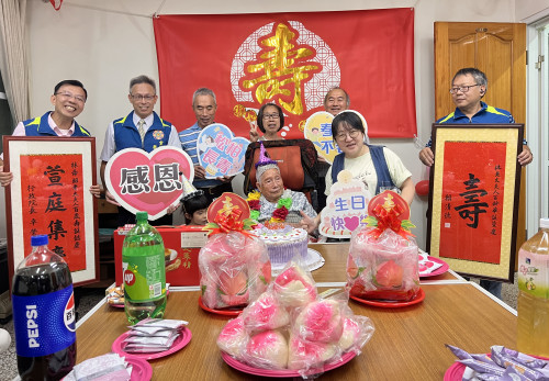 百歲823金門自榮民朱媽媽紀壽 雲林榮服處歡欣慶生