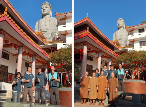 科技SPA洗滌塵垢 千佛山大佛照見本心 慈悲護眾生