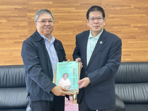 旅汶僑領林明傑返浯鄉  金大陳建民接見致謝