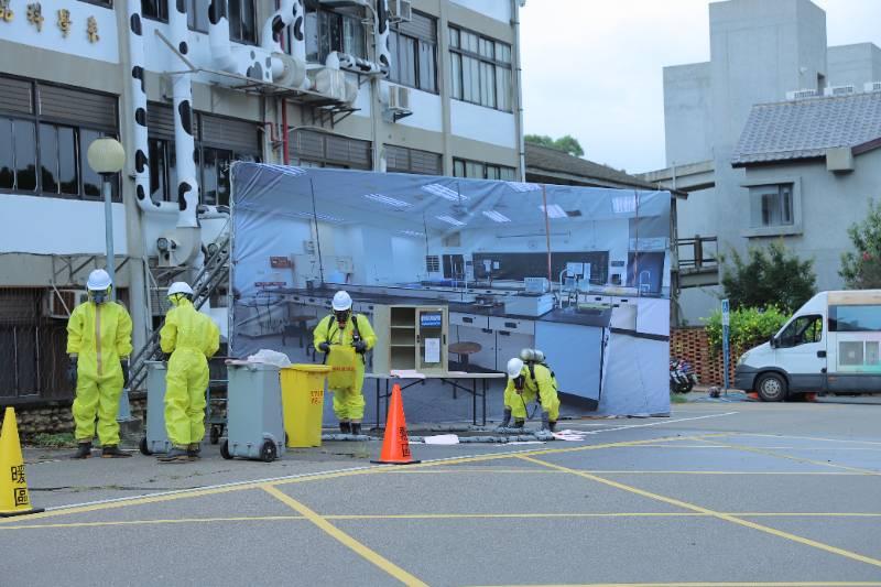 中市環保局聯手東海大學辦地震疏散結合毒災演練  提升校園災害應變能量