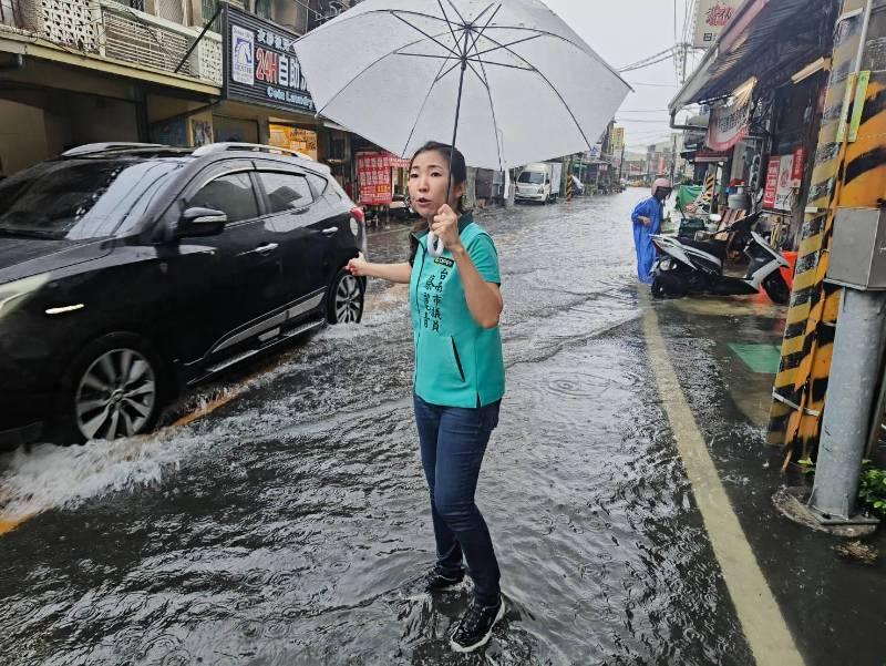 臺南土城逢大雨必淹 蔡麗青：非常憤怒心痛 中央地方應正視