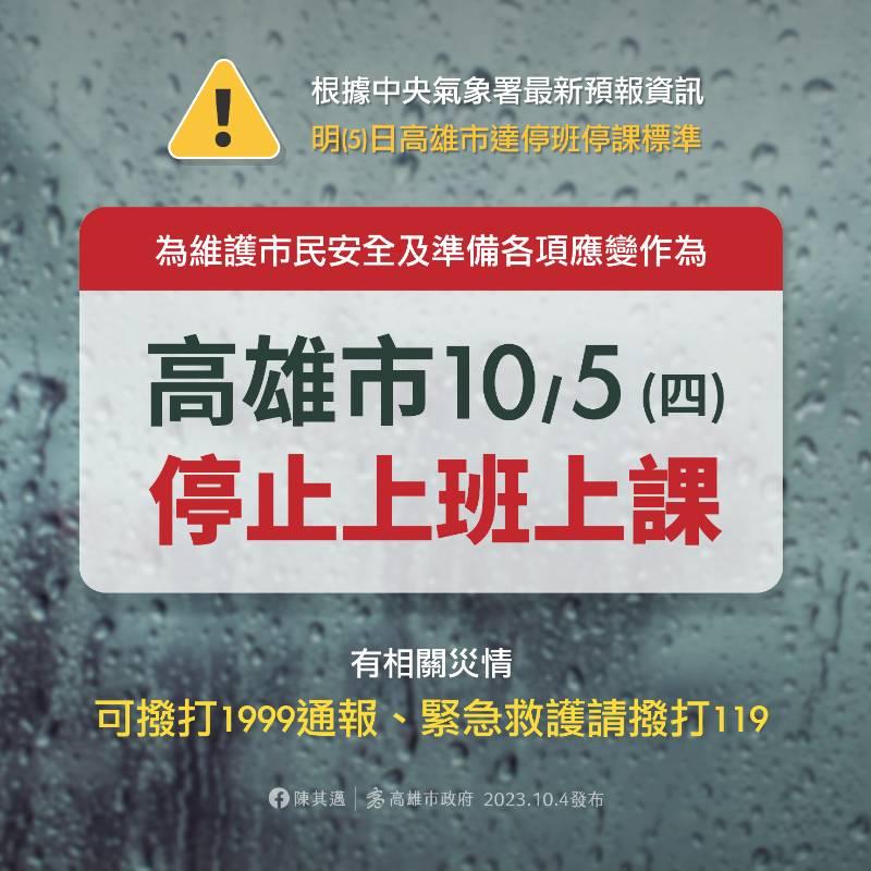 小犬颱風直撲  陳其邁召開第二次工作會議指示全力警戒應變