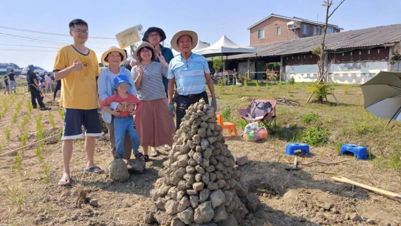 回憶童趣事 7旬翁帶兒孫合鴨藝術園地焢窯樂