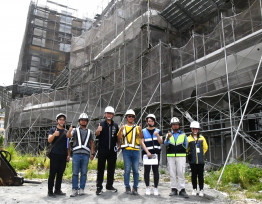 6.2億打造台中「豐原國民暨兒童運動中心」 運動局長李昱叡視察慰勉工程團隊