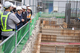 蘆洲區長安機械停車場改建工程進度超前 施工團隊恪守工安規範