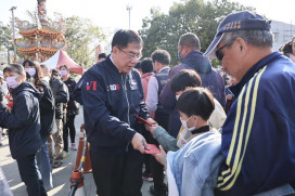 臺南市長黃偉哲初二歸仁仁壽宮、永康廣護宮參拜祈福   祈求市運昌榮、市民蛇宓隆發