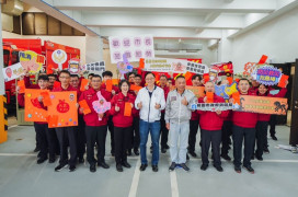 張善政市長陪同賴總統慰勉春節執勤消防同仁 感謝守護市民安全　