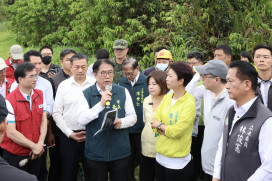 卓榮泰南下視察嘉南淹水災情 啟動前進指揮所協助復原