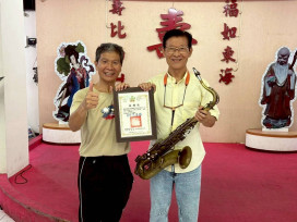 彰化榮家感謝張志範將軍薩克斯風音樂會 療癒住民長輩的心