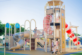 蘆竹海寧公園兒童遊戲場升級啟用 張善政：持續打造宜居環境