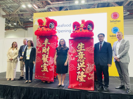 臺南市長黃偉哲率團參加 2025 新加坡海鮮展 推廣臺南優質農漁產品