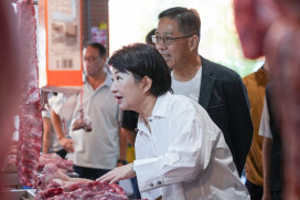 豬肉攤開市！ 盧秀燕赴市場關心豬肉供需、價量情形  安全衛生美味國產豬肉受歡迎