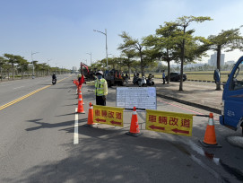 時代大道路面下陷   水利局將迅速於24小時內修復