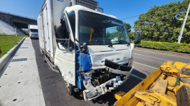 國道1號南向3車連環追撞所幸無人受傷