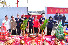  承載台中海線最大期待 大安媽祖雕像1/8上梁