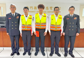 金門急救成功率提升 消防局頒發救命之星榮譽胸章