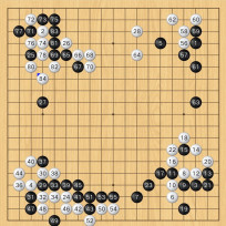 白棋像是一堵密不透風的牆--圍棋棋局欣賞（黑白子/觀戰）