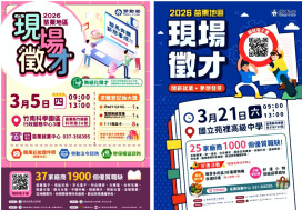 桃竹苗分署苗栗地區3/5、3/21徵才　兩場職缺多元共釋出2900工作機會