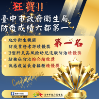 中市防疫表現六都第一　勇奪4大國家級獎項展現防疫量能