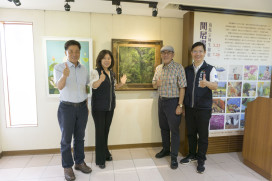 閒居畫會施振宗師生聯展開幕  萬和宮熱鬧非凡