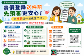 台南安南區建物移轉居全市之冠　地政推一頁式預審服務便民