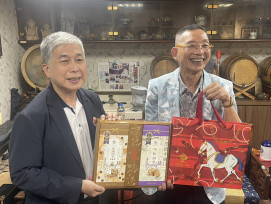 劉錦村拜訪邱義榮 「黃仁勳同款牛軋糖」成亮點 共話百年品牌、AI與台灣商業新未來