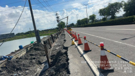 豪雨沖刷路基受損　湖內東方路台28線9月8日起封閉施工