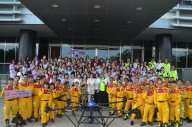 世界華人工商婦女企管協會再挺高雄消防　200萬大型無人機化身「空中神隊友」