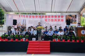 台電鳳山區處啟動物資經濟動員演練　醫院警消聯防強化應變