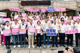 何欣純登記參選台中市長 宣布蔡英文任榮譽主委、蔡其昌掌主委兵符