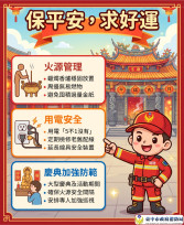 「神明保佑，人也要努力！」中市消防局傳授宮廟防火錦囊妙計