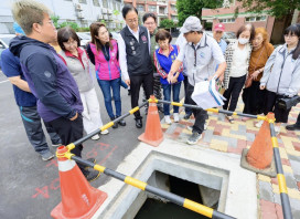 興南國中周邊排水改善提前完工通水　張善政：提升排水效能、強化防汛整備