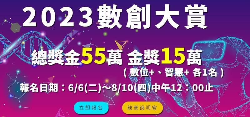 2023數創大賞競賽  加工處等你來挑戰 總獎金55萬元！