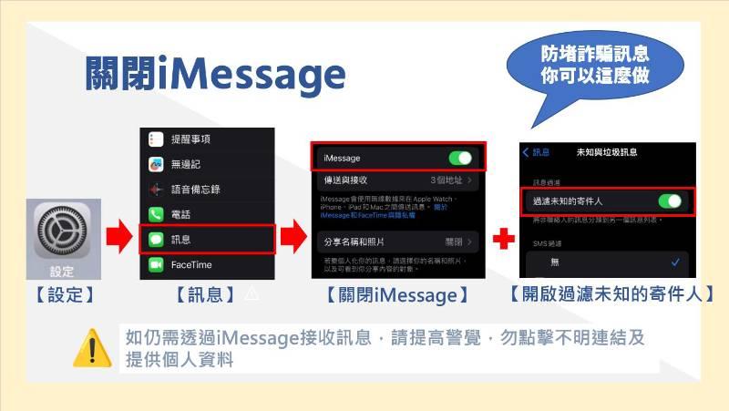 iMessage簡訊免費好用  高市警分享防詐騙簡訊小撇步