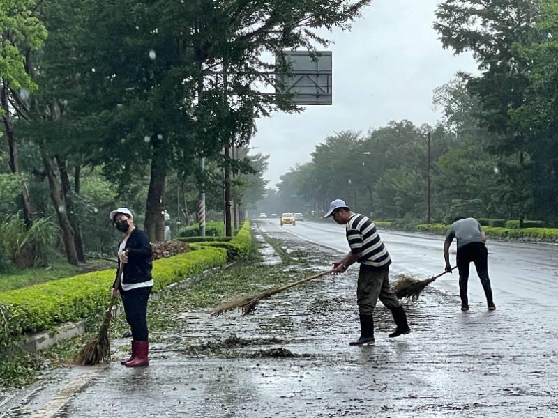 金門軍民全力動員杜蘇芮颱過後環境災後復原