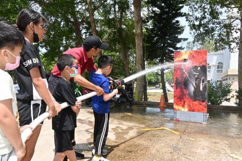 金門消辦消防夏令營關心在地學童暑期生活 