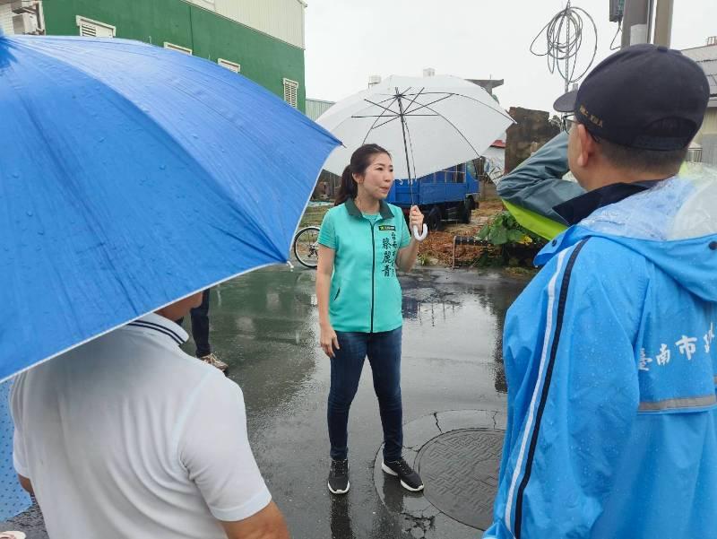 臺南土城逢大雨必淹 蔡麗青：非常憤怒心痛 中央地方應正視