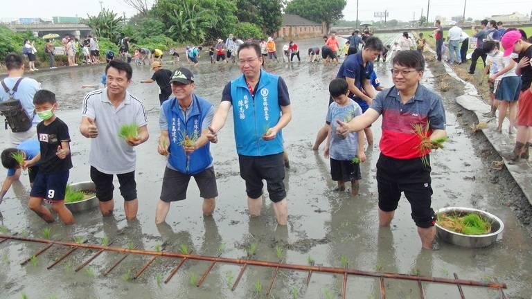 西螺鎮農會辦水稻插秧　民眾體驗食農教育活動