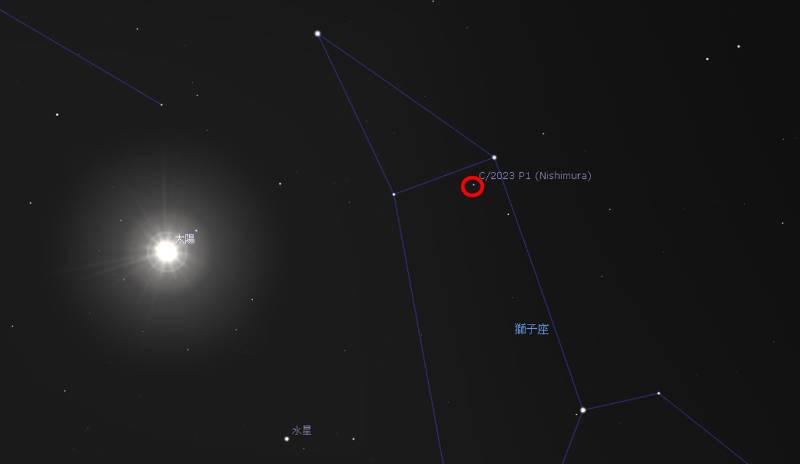 九月慶中秋 天外嬌客西村彗星來訪 蠍子心臟隱身月亮之後