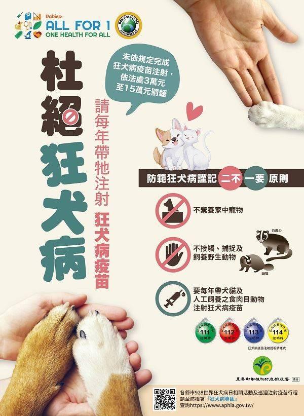 屏縣高風險區加強犬貓狂犬病疫苗注射