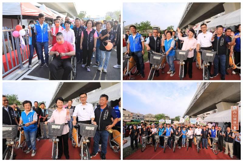 單車族有福了！圓環東路自行車跨橋完工  盧秀燕：串聯綠空廊道安全又便利