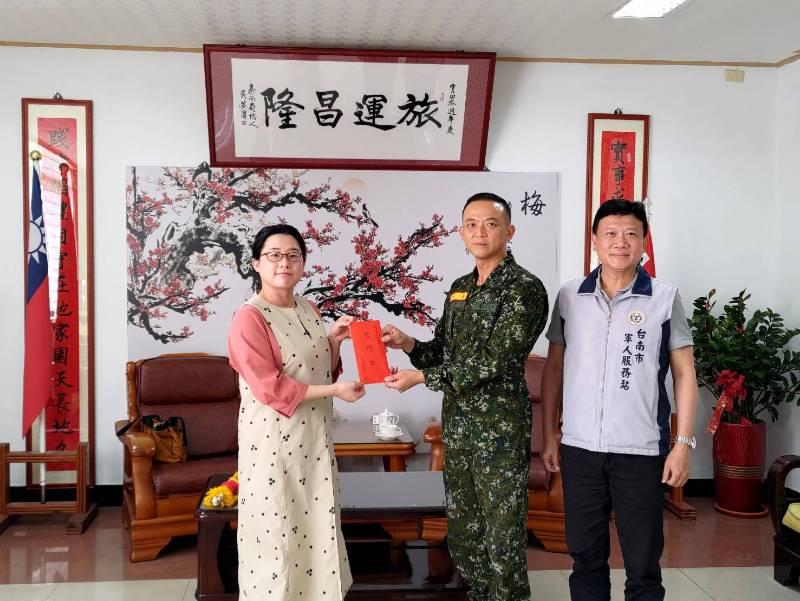 台南軍人服務站感謝文定美食商行敬軍 慰問陸軍203旅及第137旅官兵