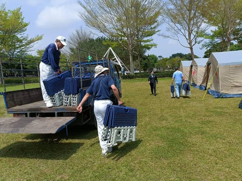 0403地震 慈濟立即供應援助物資與安置設施