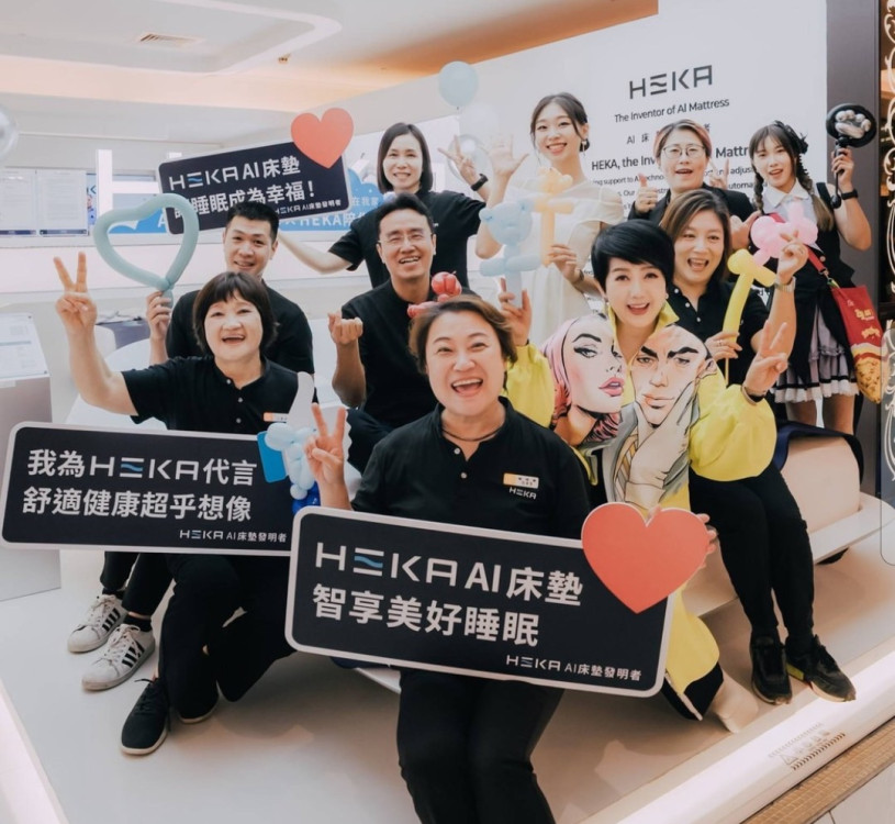 AI 智能睡眠美學 × HEKA 陪你一夜安睡    一日店長周思潔現身台中廣三 SOGO   體驗智慧床墊科技魅力