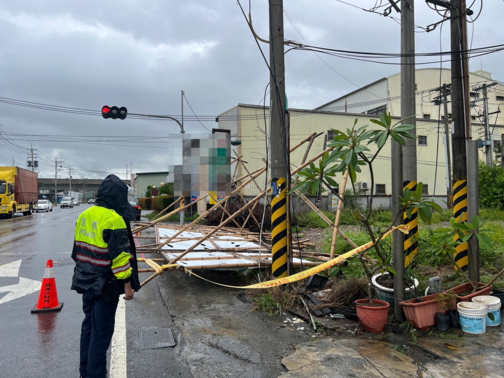 岡山警颱風雨中守護！超前部署保障市民安全