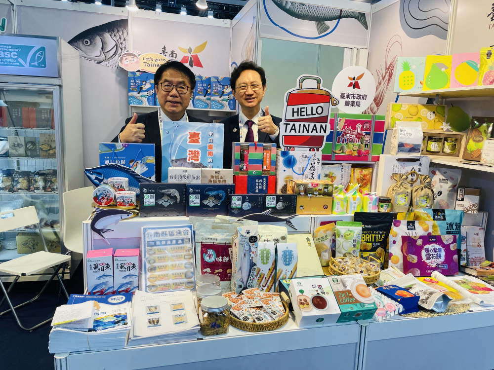 臺南市長黃偉哲率團參加 2025 新加坡海鮮展 推廣臺南優質農漁產品
