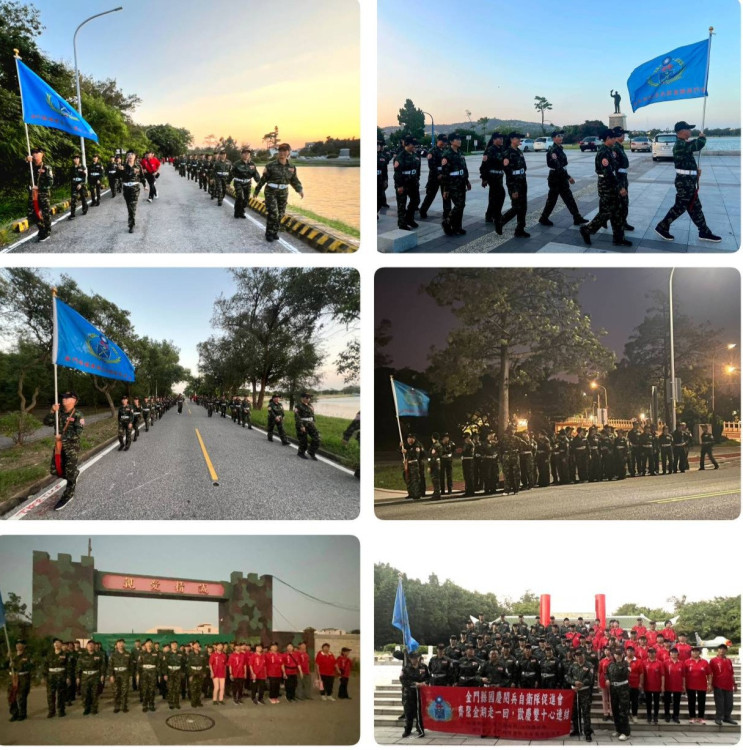 迎雙十同慶 金門國慶閱兵自衛隊夜行軍圓滿達陣