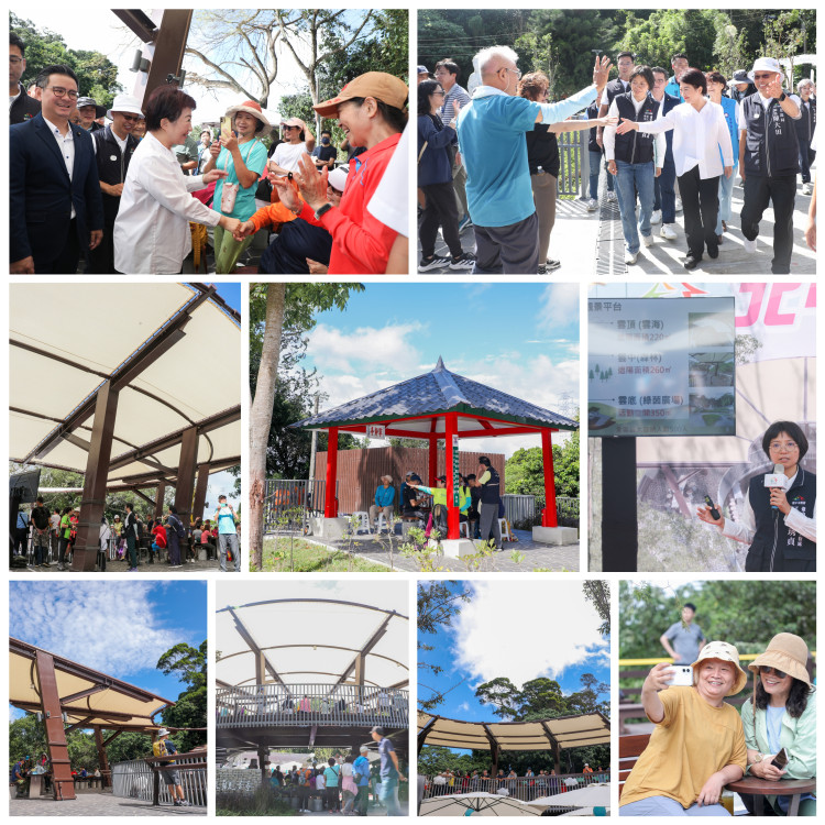 「甜點系地標」掀話題！大坑觀音亭景觀休憩平台完工啟用   盧秀燕「說到做到」  打造安全好用又美觀休憩空間