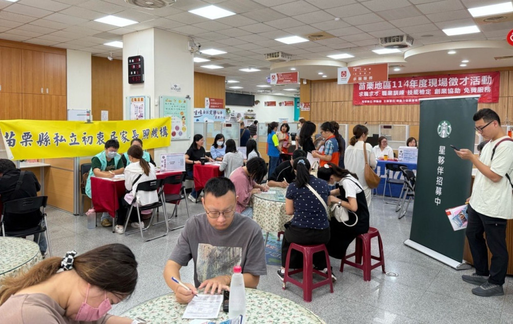 桃竹苗分署10/15苗栗地區徵才　提供700優質職缺逾八成起薪33K以上