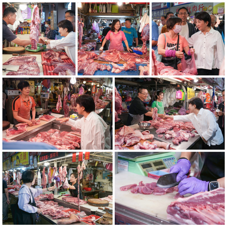 豬肉攤開市！ 盧秀燕赴市場關心豬肉供需、價量情形  安全衛生美味國產豬肉受歡迎